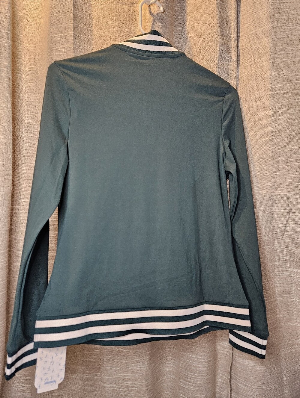 ACEGOLFS Navycore Long Sleeve Golf Shirt Quarterzip UPF50+ Green Small New - Picture 9 of 15